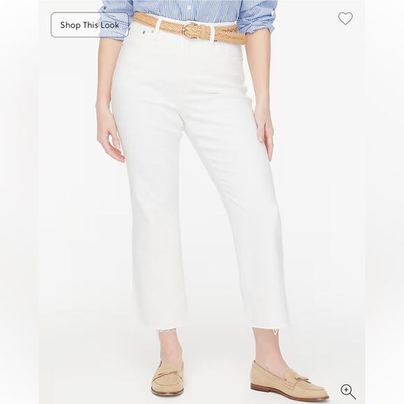 J.Crew Curvy mid-rise flare crop jean in signature stretch - Picture 1 of 4